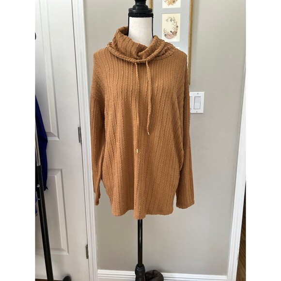 This is a Jones New York Women's Pullover Drawcord Cowl Neck large - Picture 1 of 4